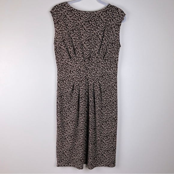 Dresses & Skirts - Talbots | Leopard Print Midi Dress Sleeveless Gathered Front Waist  | S